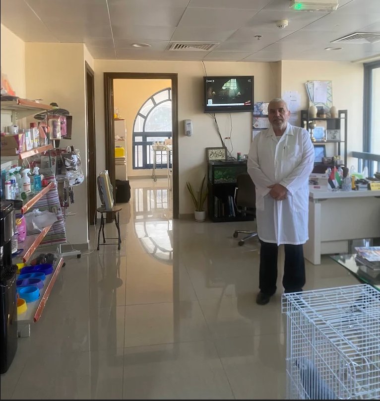 The pet shop and waiting area at New Veterinary Clinic Abu Dhabi, stocked with vet-recommended supplies